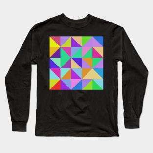 neo geo geometrical abstract design Long Sleeve T-Shirt